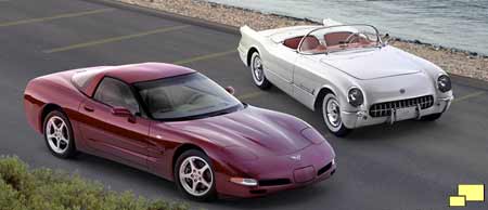 1953 and 2003 Corvette