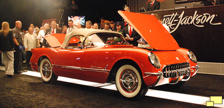 1955 Corvette C1 at Barrett Jackson auction. Color: Gypsy Red