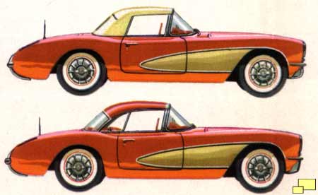 1957 Corvette, hardtop - convertible