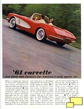 1961 Corvette magazine print ad