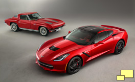 1963 Chevrolet Corvette with 2014 Chevrolet Corvette