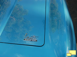 1966 Corvette Elongated Hood Script