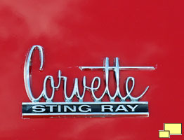 1966 Corvette Elongated Hood Script