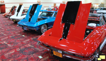 1967 Corvette C2 Big Block, Hoods Up at the 2018 NCRS Las Vegas Convention