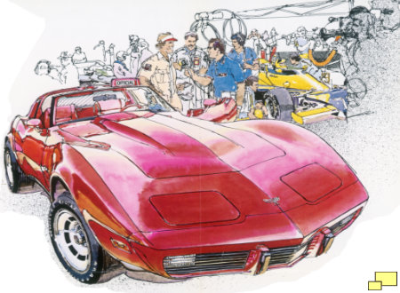 1979 Corvette Poster Race Track Scene