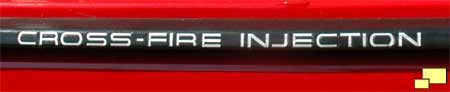 1984 Cross-Fire Injection label on body side molding