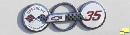 1988 Corvette C4 35th anniversary side hood emblem