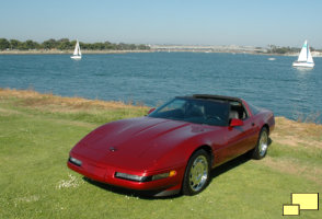 1991 Corvette C4 Coupe in Dark Red Metallic