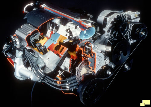 1992 Corvette C4 LT1 Engine cutaway view