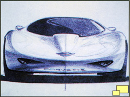 C5 Corvette design rendering