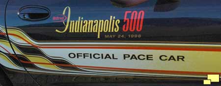 1998 Corvette C5 Indy 500 pace car replica side lettering