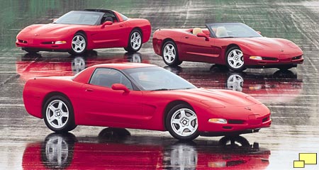 1999 Corvette lineup Official GM photograph