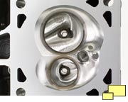 Combustion chamber and valve ports