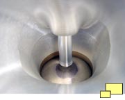 Corvette C6 LS7 engine, exhaust port and valve