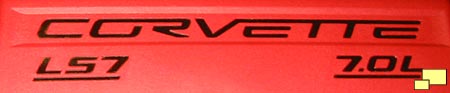 2006 Corvette C6 Z06 engine cover