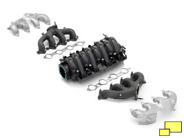 2008 Corvette C6 LS3 Engine Intake and Exhaust Manifolds