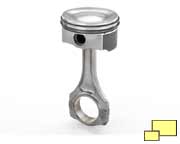 2009 Corvette C6 ZR1 LS9 engine piston and connecting rod