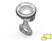 2009 Corvette C6 ZR1 LS9 engine piston and connecting rod