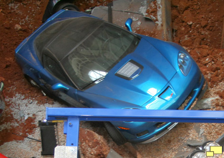 2009 Corvette ZR1, sinkhole victim at the National Corvette Museum