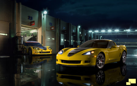 GT1 Championship Edition Corvette in Velocity Yellow