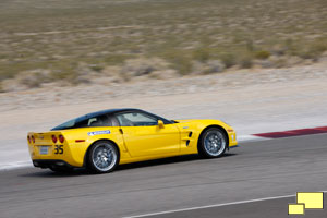 2012 Corvette C6 ZR1 in Velocity Yellow at the Ron Fellows Performance Driving School