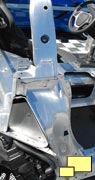 2014 Corvette chassis rear door area
