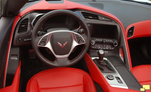 2014 Corvette interior: Adrenalin Red