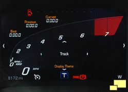 2014 Corvette tachomter, track mode