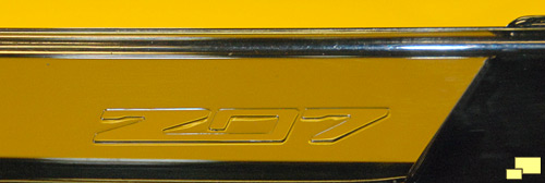 Z07 embossed on rear spoiler