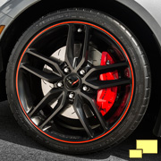 2016 Chevrolet Corvette Jet Black Suede Design Package Wheel