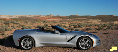 2016 Corvette C7 Convertible in Blade Sliver at the Valley of Fire State Park, Nevada
