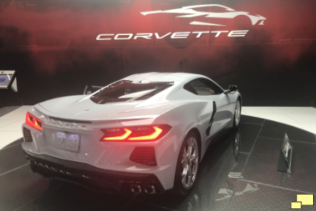 2020 Corvette C8 in Ceramic Matrix Gray Metallic on Display at the LA Auto Show