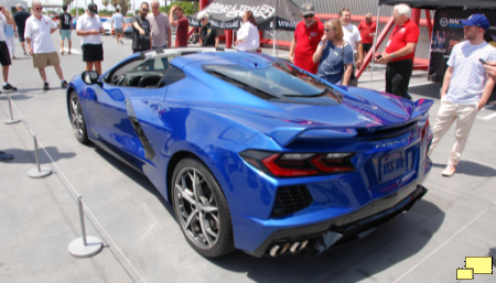 2020 Corvette C8 in Elkhart Lake Blue Metallic at Petersen Museum