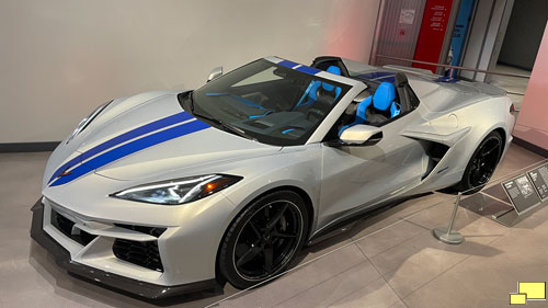 2024 Chevrolet Corvette C8 E-Ray 3LZ on display at the Petersen Museum, Los Angeles CA