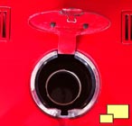 Correctly positioned Corvette fuel cap