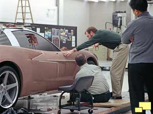 Clay mockup of Corvette C6