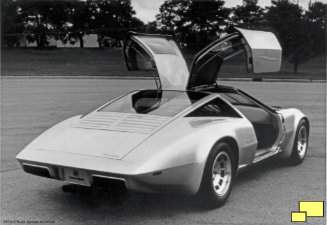 Corvette Four Rotor Aerovette Gullwing Doors (Image courtesy of Chuck Jordan Archives)