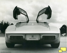 Corvette Four Rotor Aerovette Gullwing Doors (Image courtesy of Chuck Jordan Archives)
