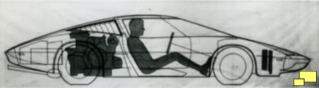 Corvette Four Rotor / Aerovette Outline (Image courtesy of Chuck Jordan Archives)