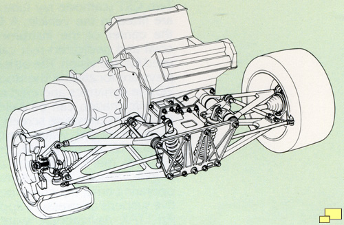 Corvette Indy Drivetrain, Rear Suspension