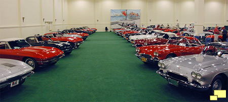 C2 and 1962 C1 Corvettes on display at 2012 NCRS National Convention in San Diego CA