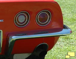 1968 Chevrolet Corvette backup light, incorporated into the tail light