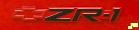 Corvette ZR-1 badge, right rear bumper