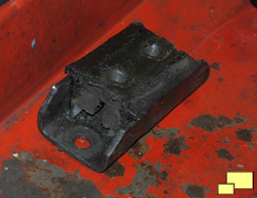 Worn 1968 Chevrolet Corvette transmission mount