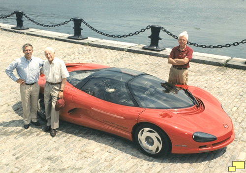 Dave Hill Zora Arkus Duntov Dave McClellan With Corvette Indy Concept