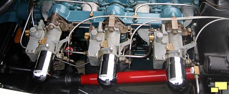 Three seperate bullet style air cleaner design used on all 1953 and some early 1954 Corvette intakes