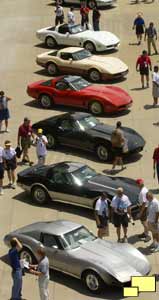 1977 to 1082 Corvettes at 50th anniversary event